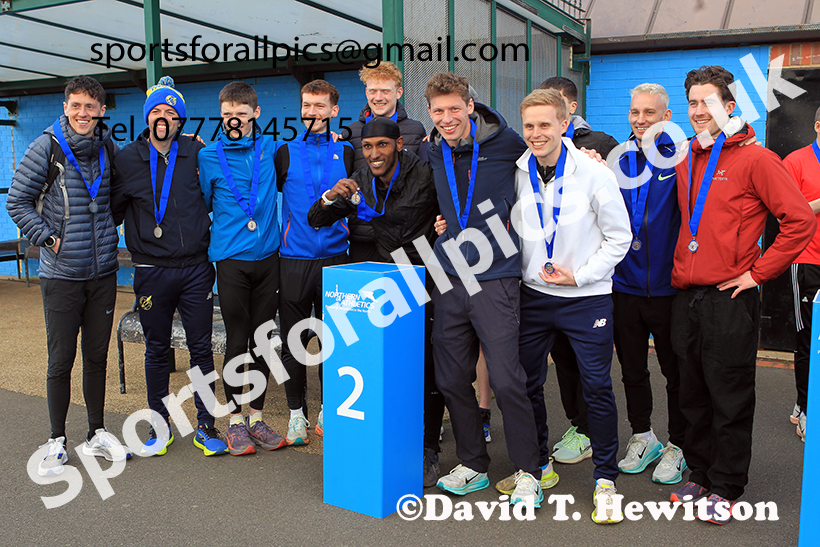Senior mens Northern 12 Stage Road Relay, 2025 Northern 12 and 6 Stage Road Relays and Junior 5k, Redcar. Photo: David T. Hewitson/Sports for All Pics